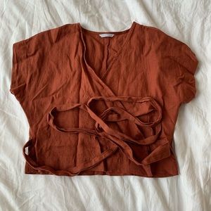 LINENFOX bonni wrap top